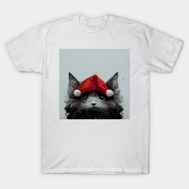 Christmas Santa Cat T-Shirt by Planty of T-shirts